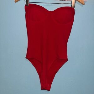 Size small Shein sleeveless red bodysuit